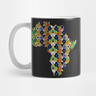 Zulu Beads in Shape of Africa Mug